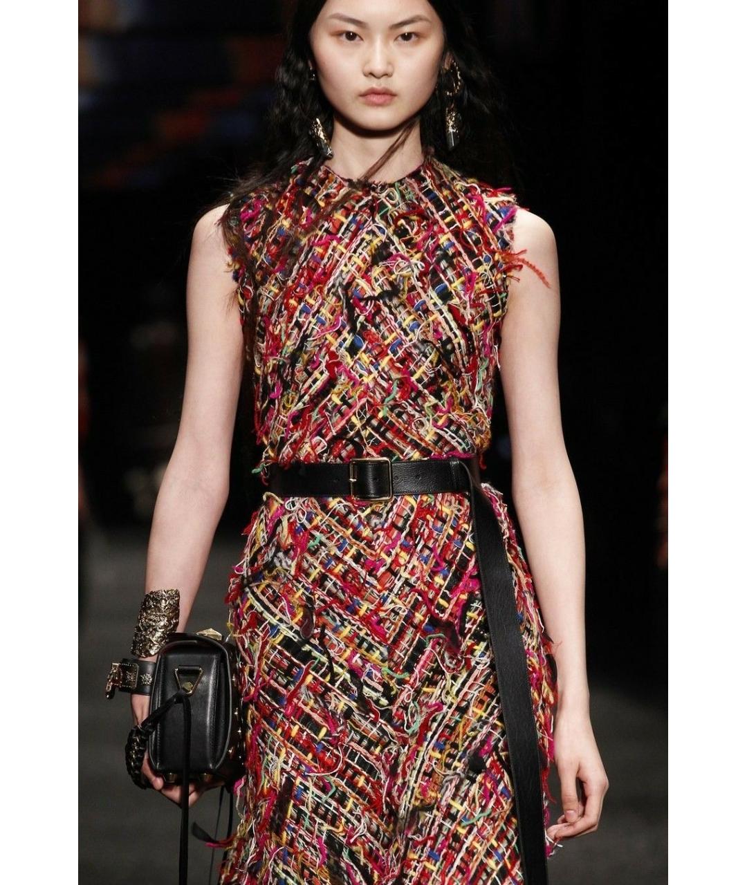 ALEXANDER MCQUEEN Мульти полиэстеровое повседневное платье, фото 10
