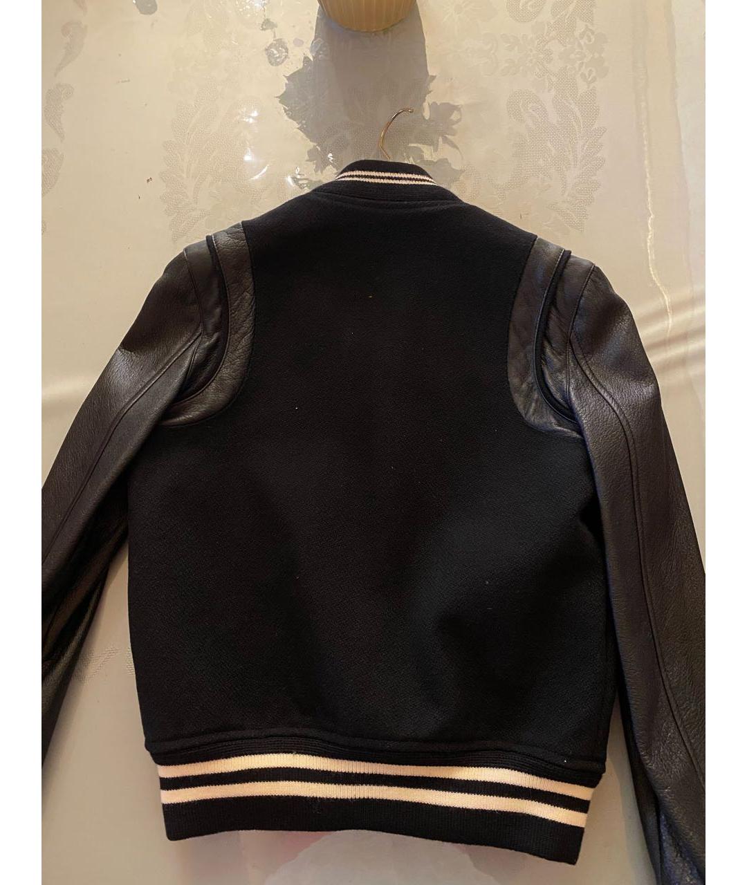 SAINT LAURENT Черная кожаная куртка, фото 2