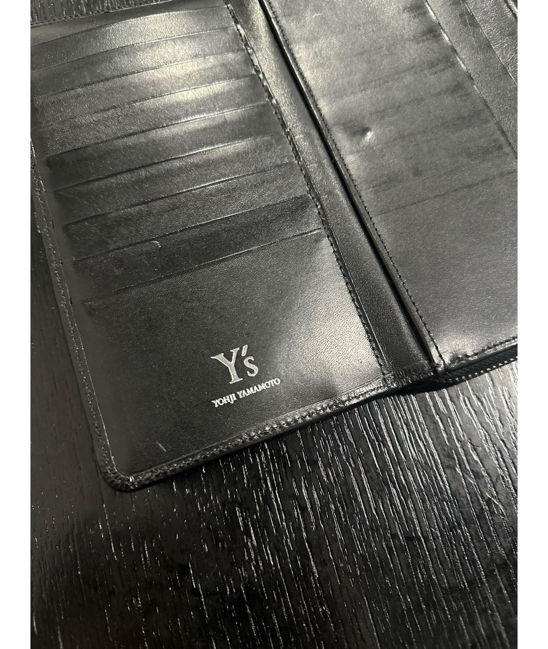 YOHJI YAMAMOTO Черный кожаный кошелек, фото 6