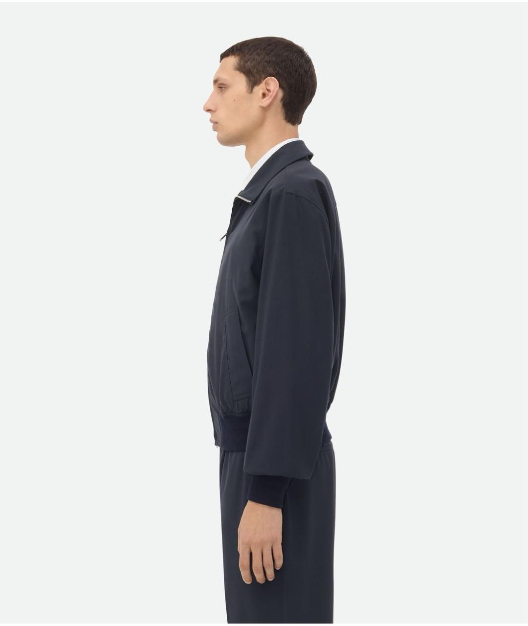 BOTTEGA VENETA Темно-синяя шерстяная куртка, фото 3