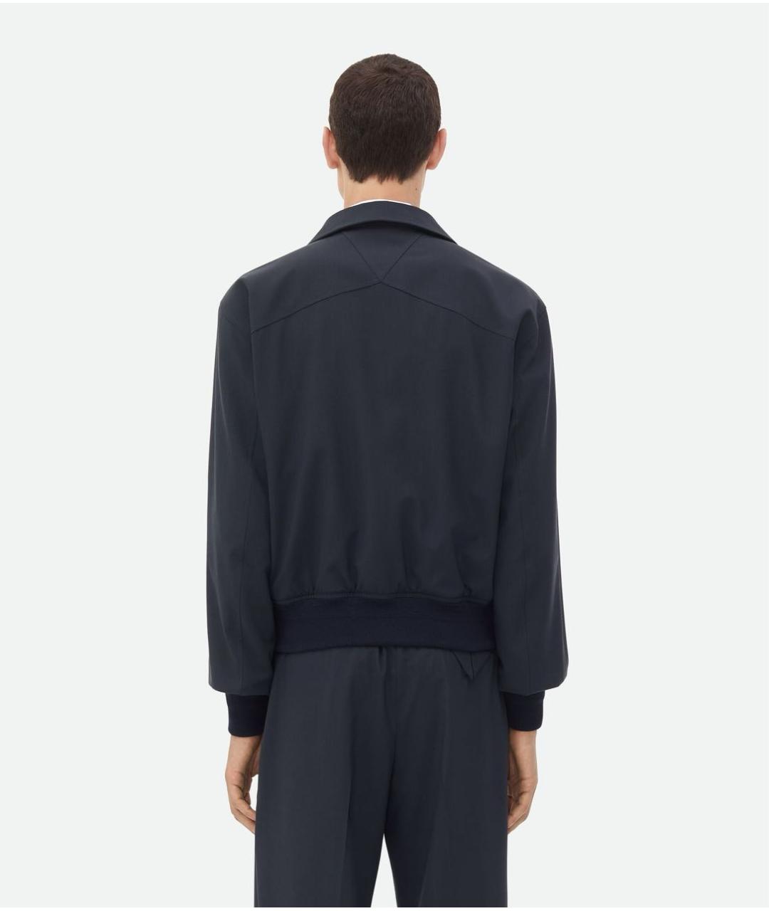 BOTTEGA VENETA Темно-синяя шерстяная куртка, фото 4