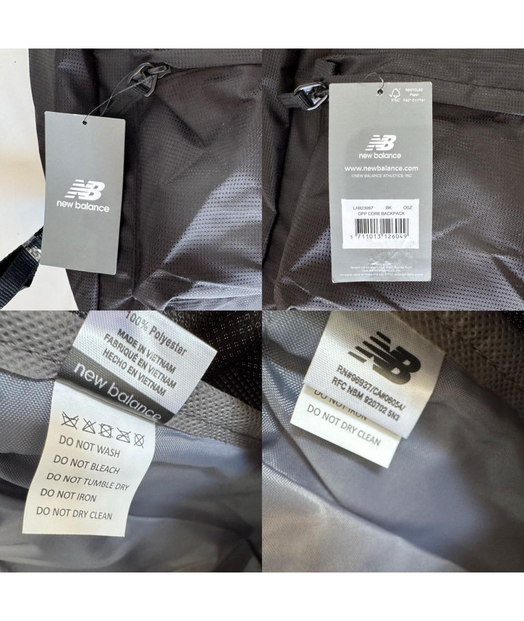 NEW BALANCE Черный рюкзак, фото 6