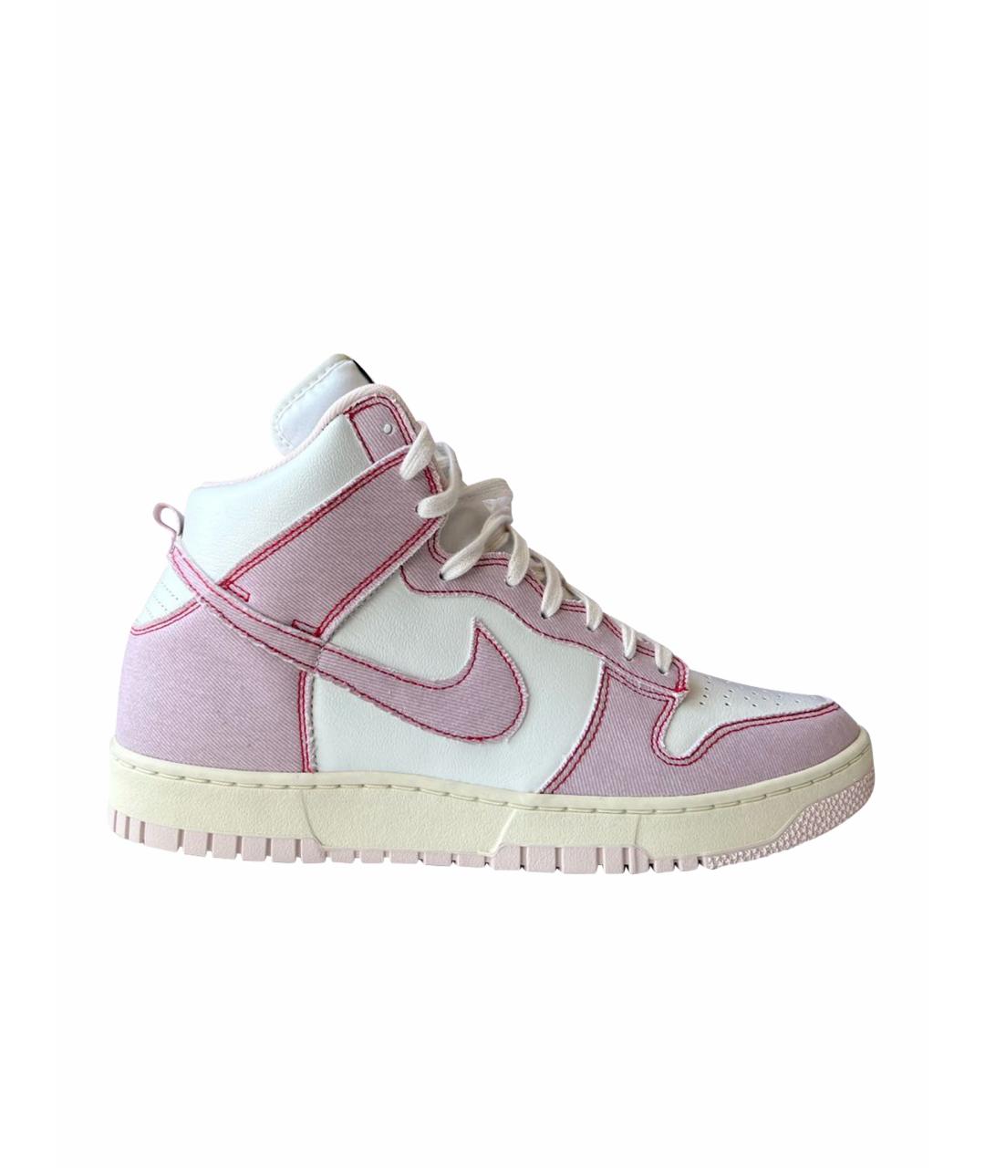NIKE Белые высокие кроссовки / кеды из искусственной кожи, фото 1