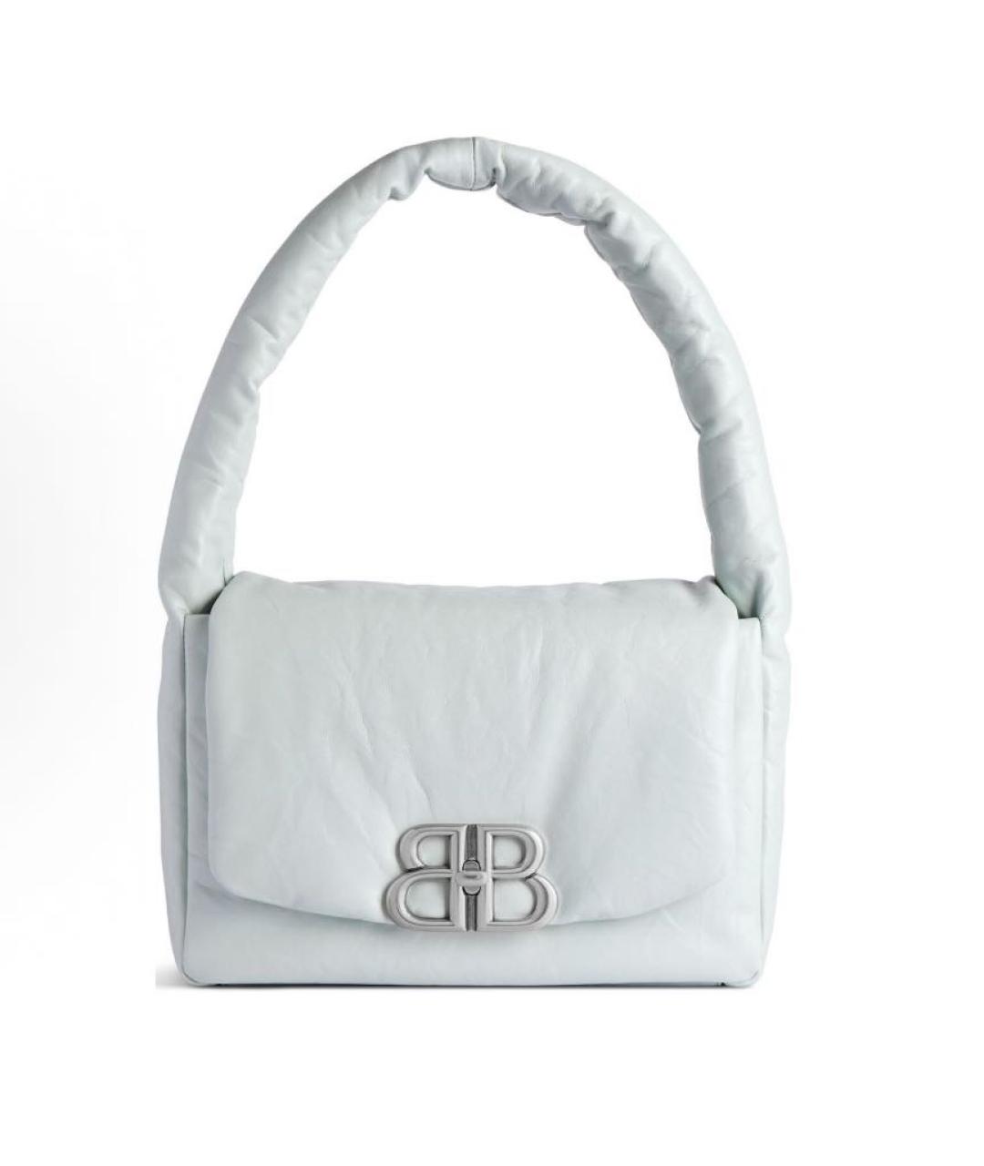 BALENCIAGA Голубая кожаная сумка с короткими ручками, фото 6