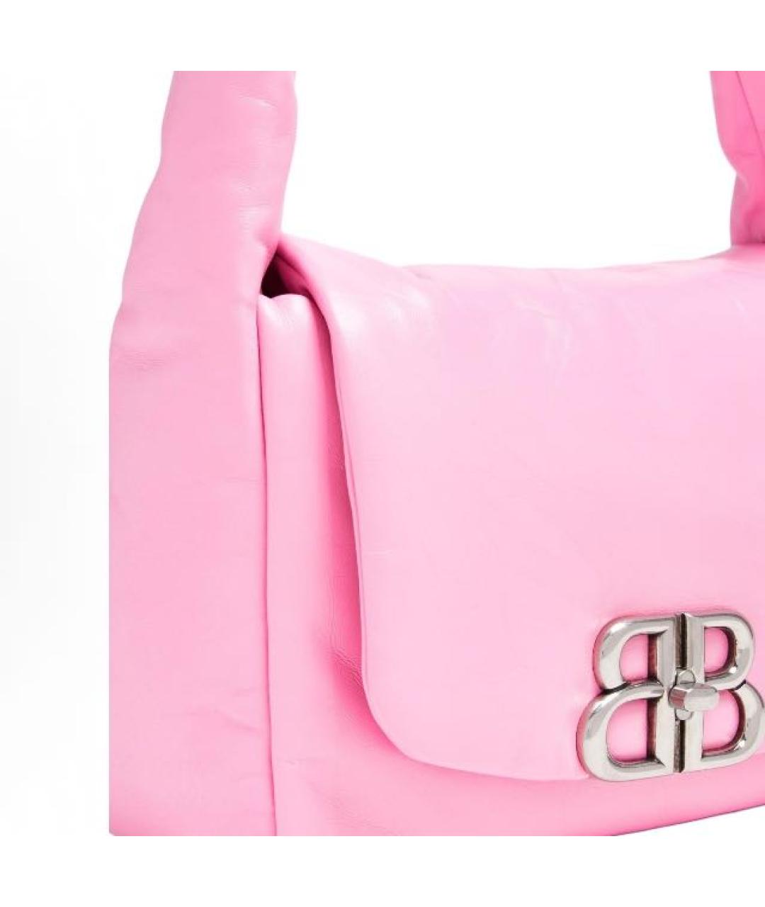 BALENCIAGA Розовая кожаная сумка с короткими ручками, фото 3