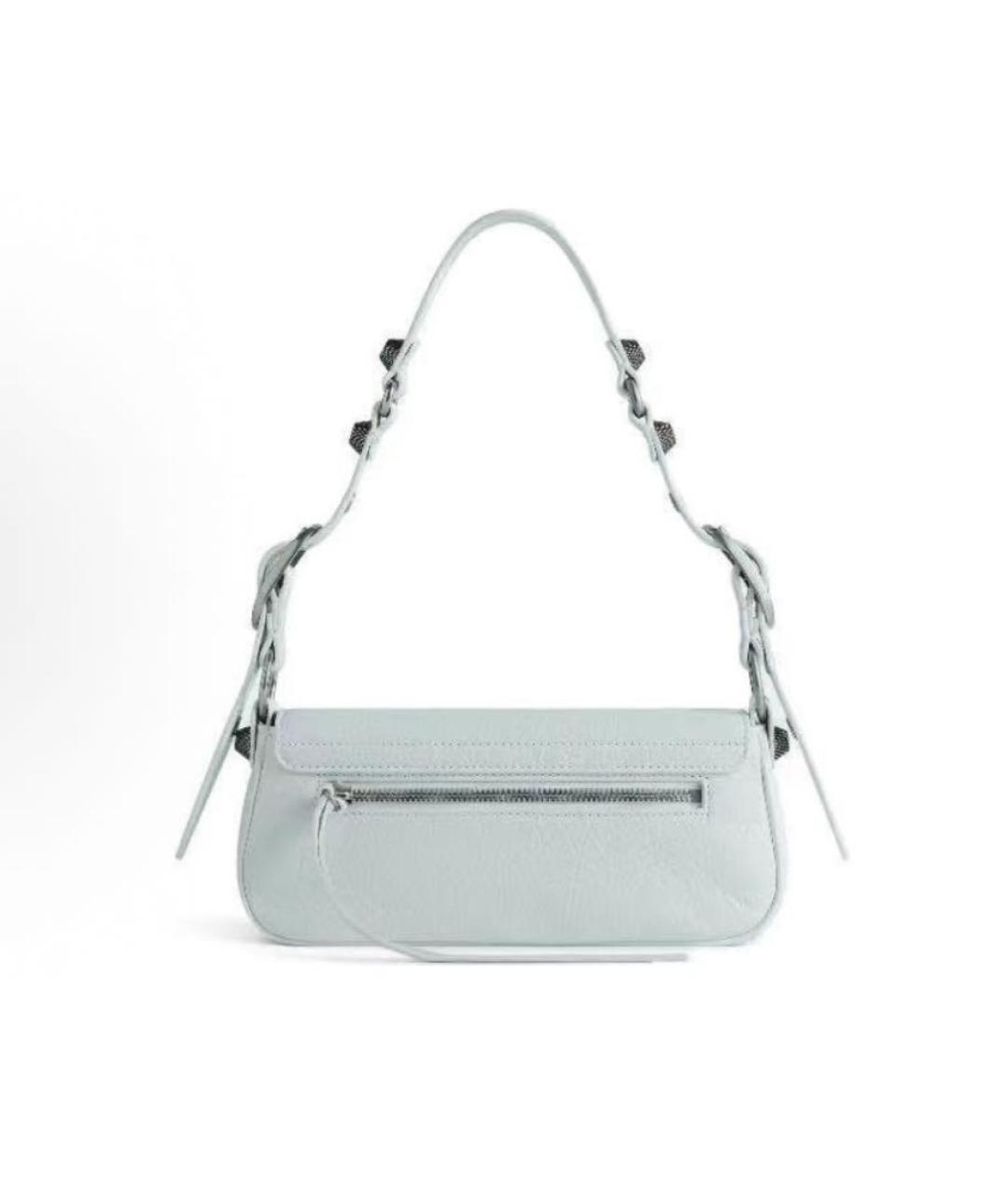 BALENCIAGA Голубая кожаная сумка через плечо, фото 4