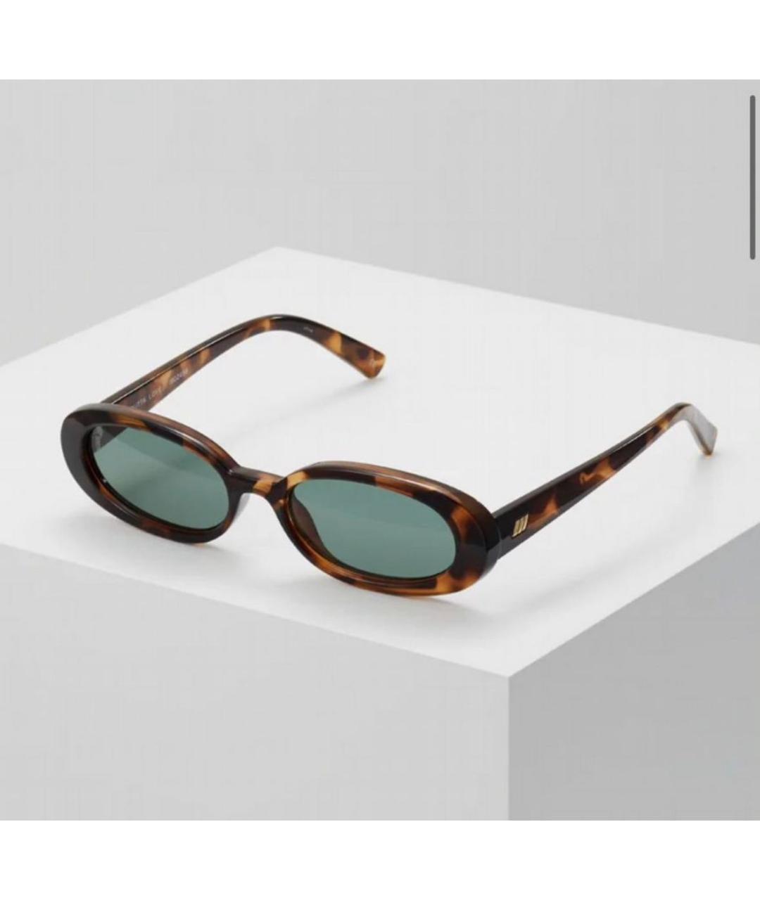 LE SPECS Коричневые пластиковые солнцезащитные очки, фото 7