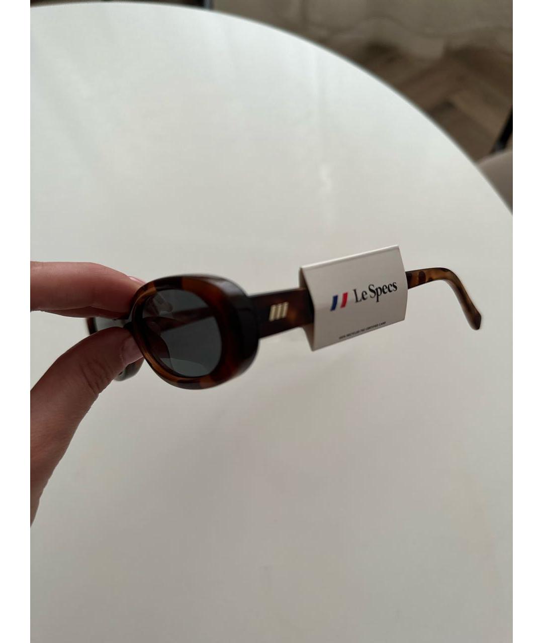 LE SPECS Коричневые пластиковые солнцезащитные очки, фото 3