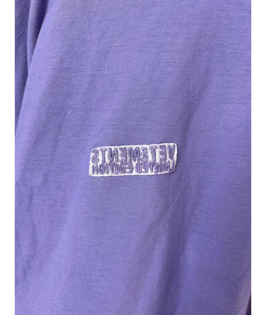 VETEMENTS Фиолетовая хлопковая футболка, фото 3