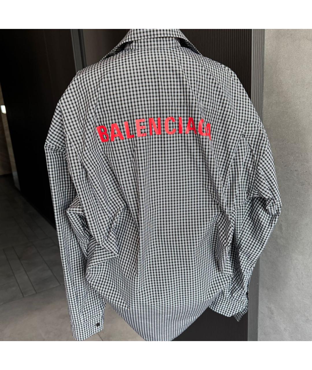 BALENCIAGA Серая полиэстеровая рубашка, фото 2
