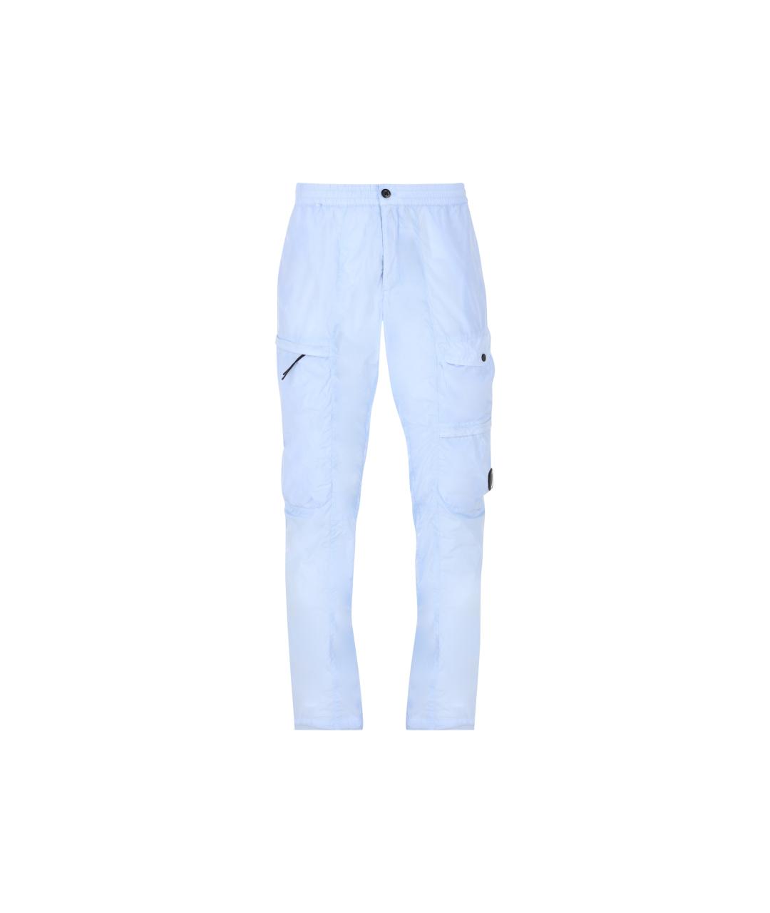 CP COMPANY Голубые полиамидовые повседневные брюки, фото 4