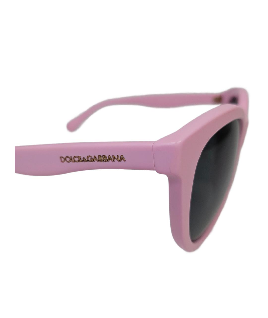 DOLCE&GABBANA Розовые пластиковые солнцезащитные очки, фото 5