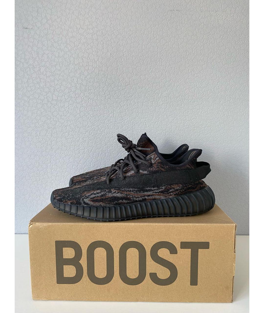 ADIDAS YEEZY Черные текстильные низкие кроссовки / кеды, фото 4