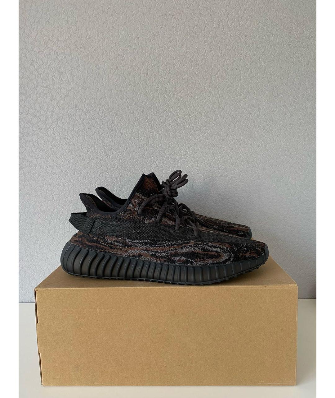 ADIDAS YEEZY Черные текстильные низкие кроссовки / кеды, фото 3