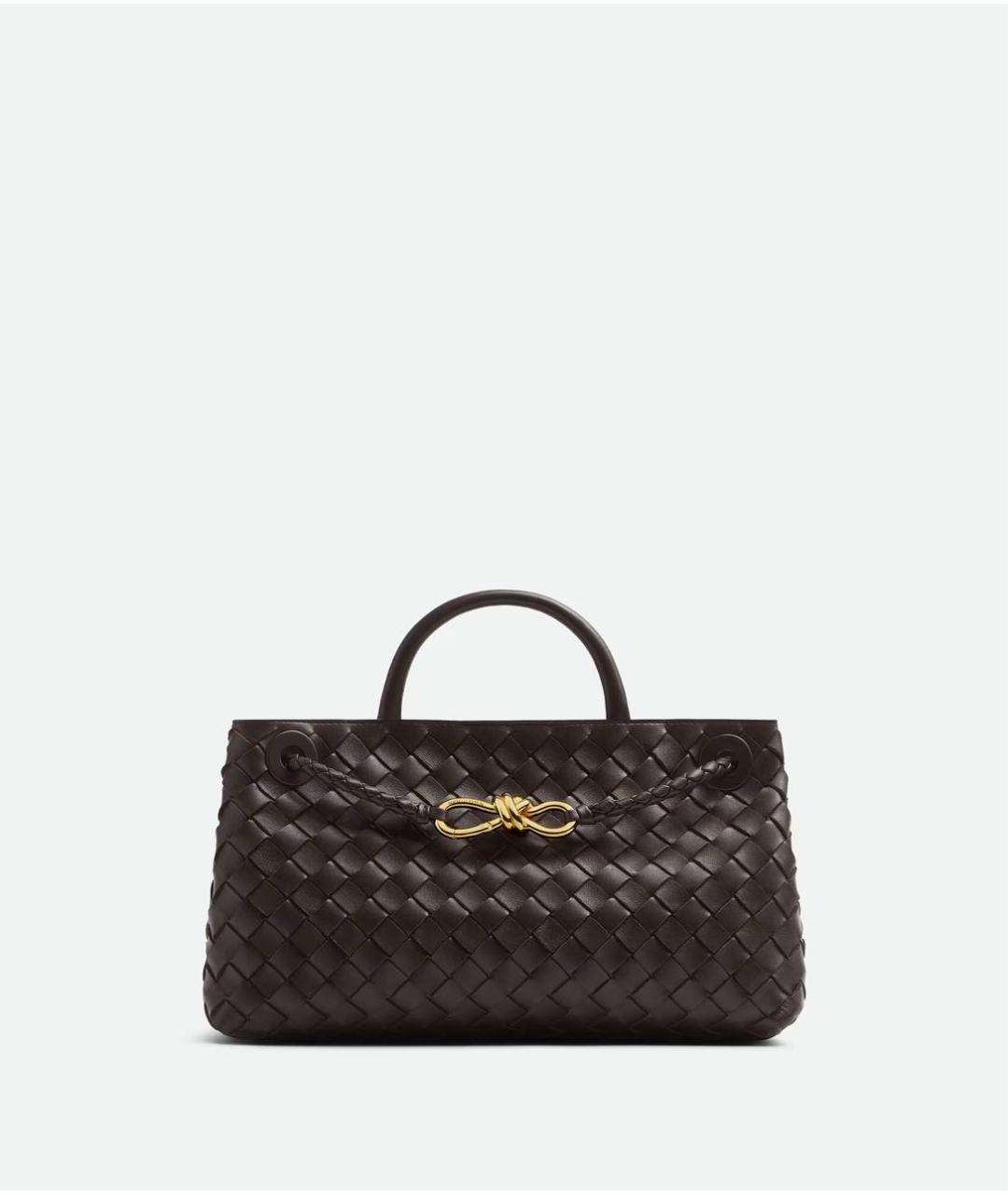 BOTTEGA VENETA Коричневая кожаная сумка через плечо, фото 9