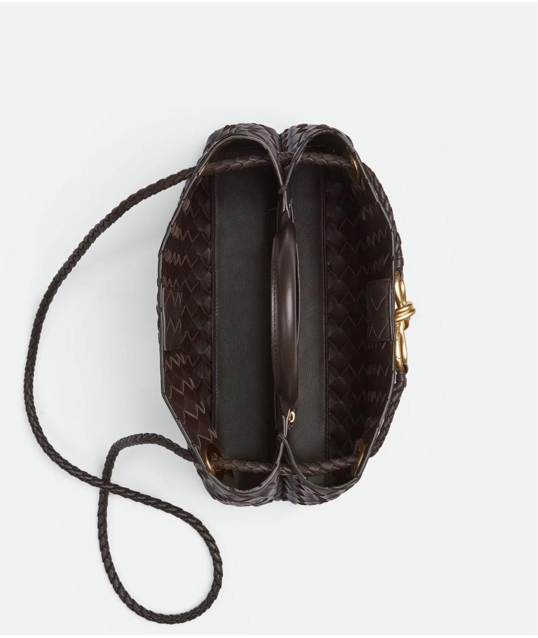 BOTTEGA VENETA Коричневая кожаная сумка через плечо, фото 3