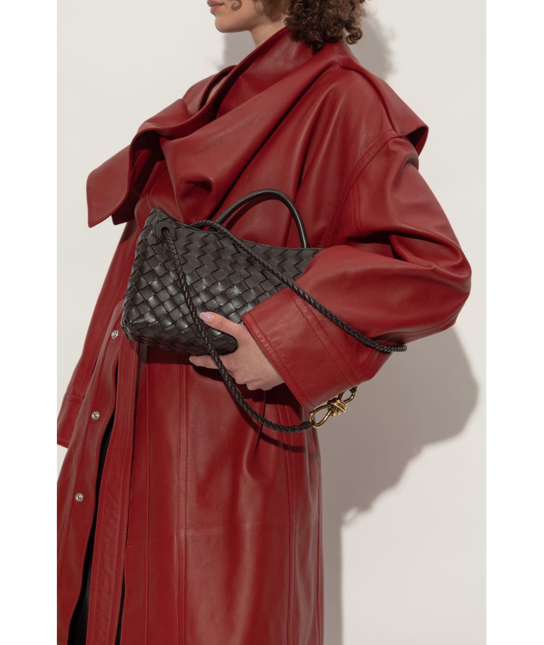 BOTTEGA VENETA Коричневая кожаная сумка через плечо, фото 2