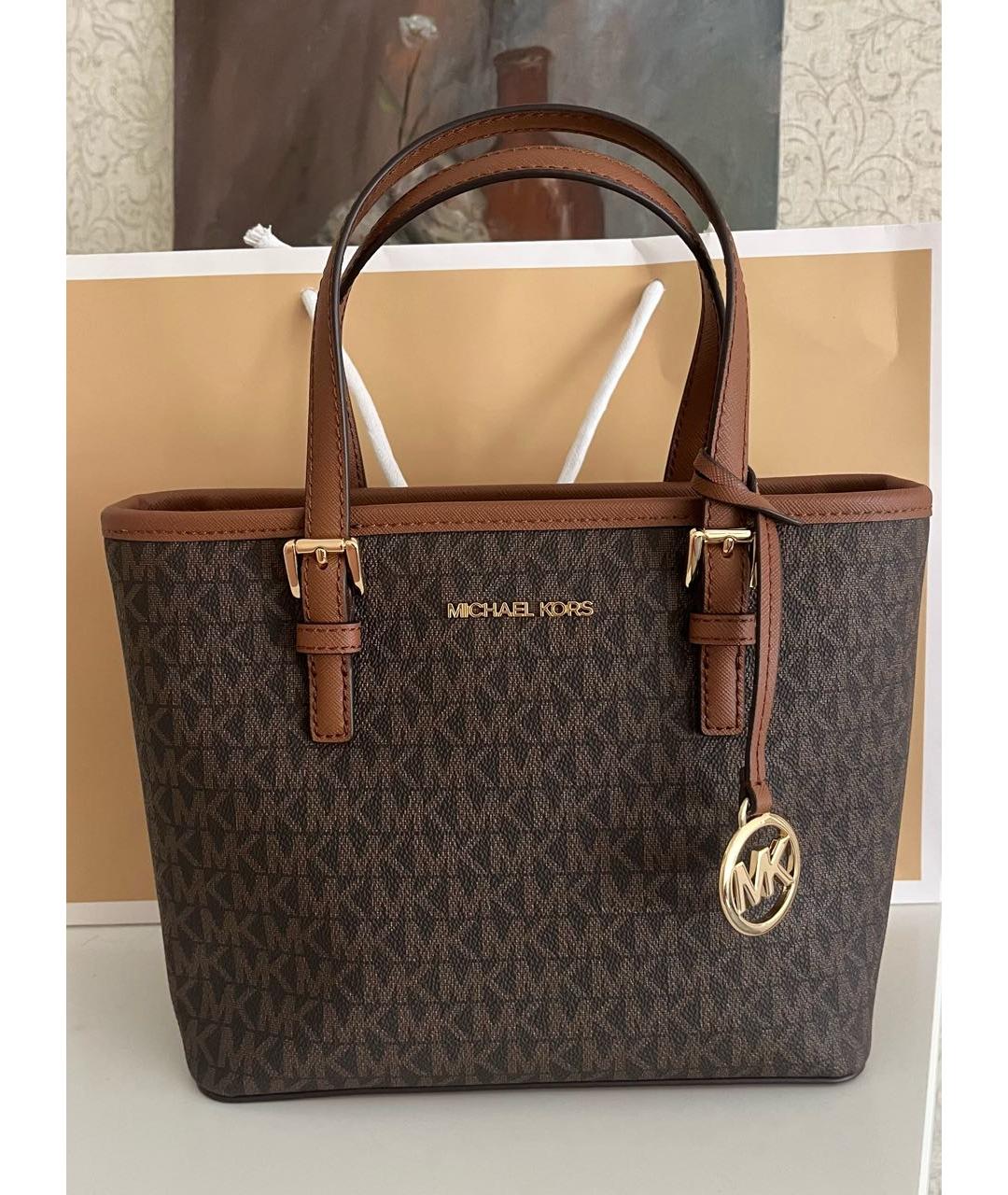 MICHAEL KORS Коричневая сумка тоут, фото 4