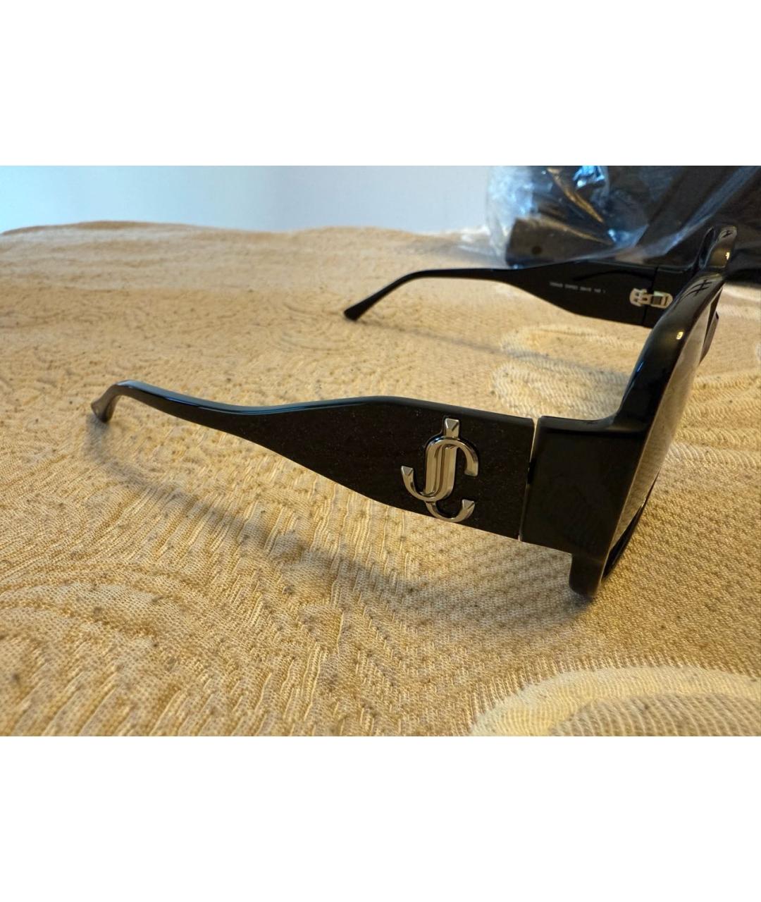 JIMMY CHOO Черные пластиковые солнцезащитные очки, фото 3