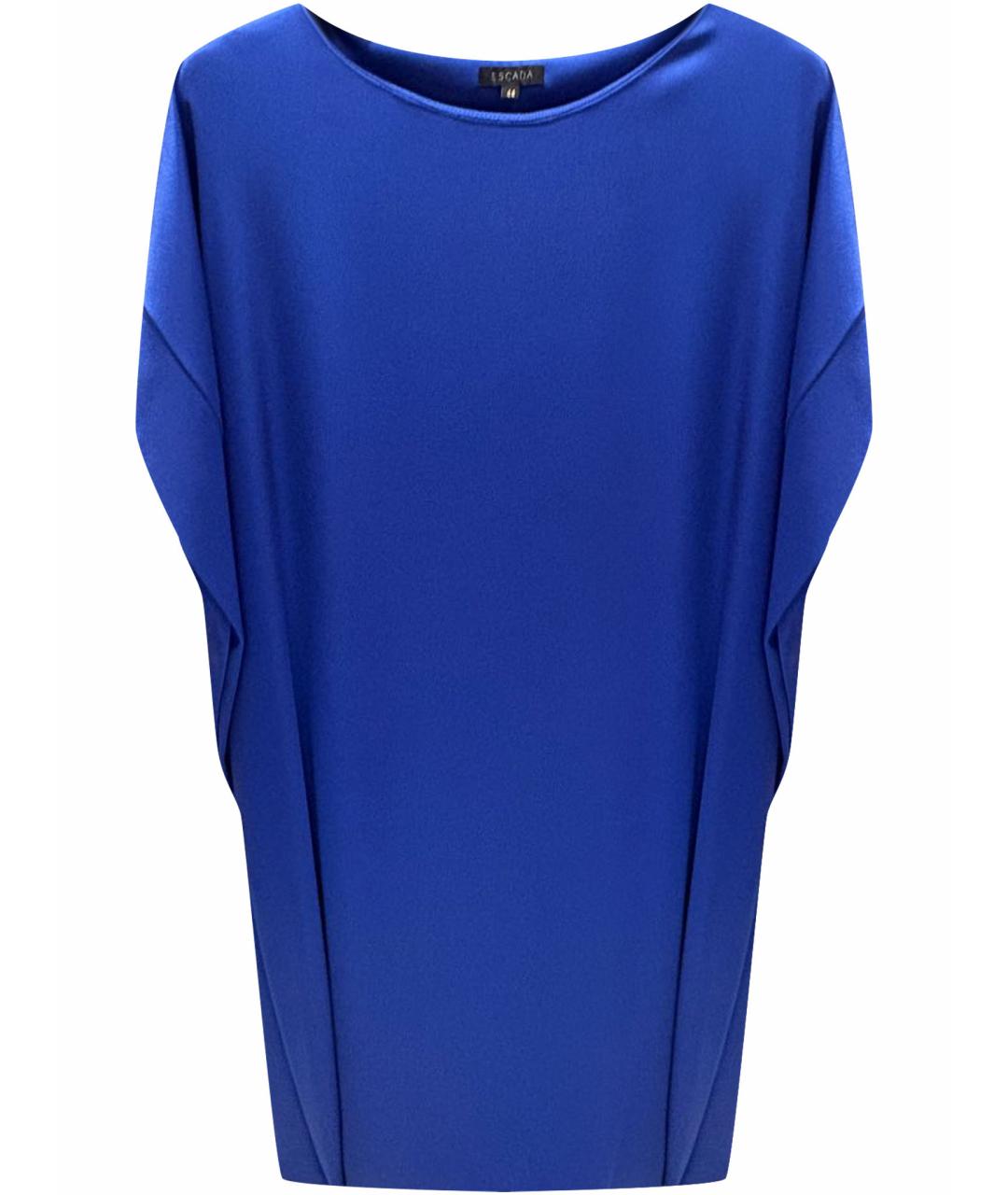 ESCADA Синее ацетатное коктейльное платье, фото 1