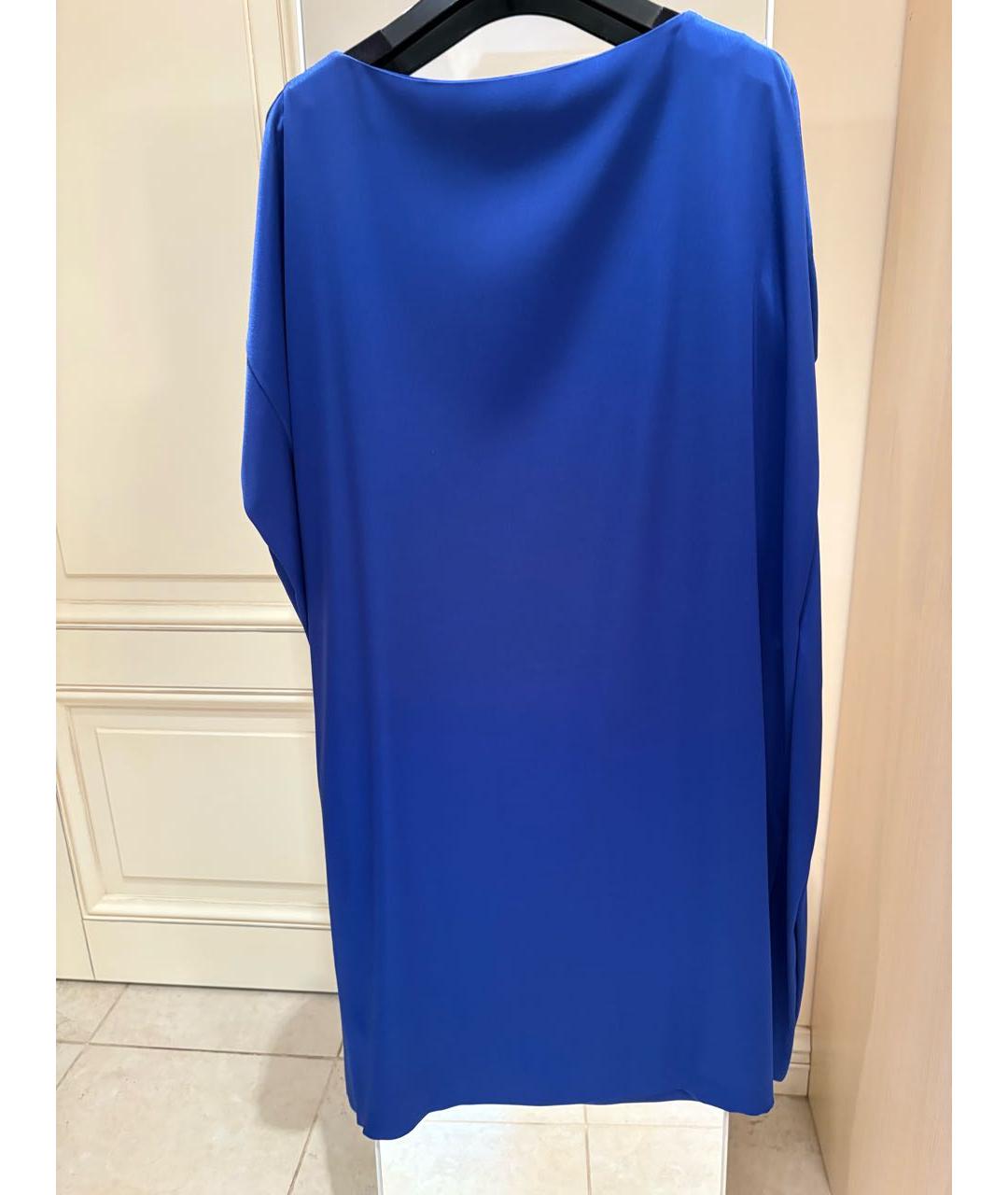 ESCADA Синее ацетатное коктейльное платье, фото 2