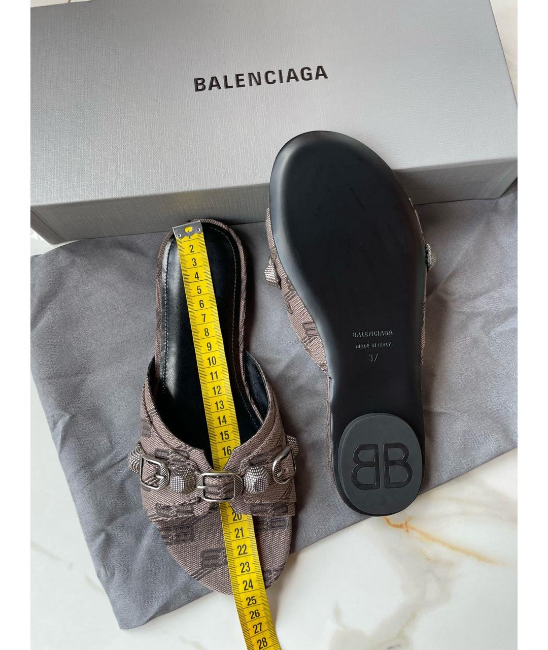 BALENCIAGA Текстильные шлепанцы, фото 6