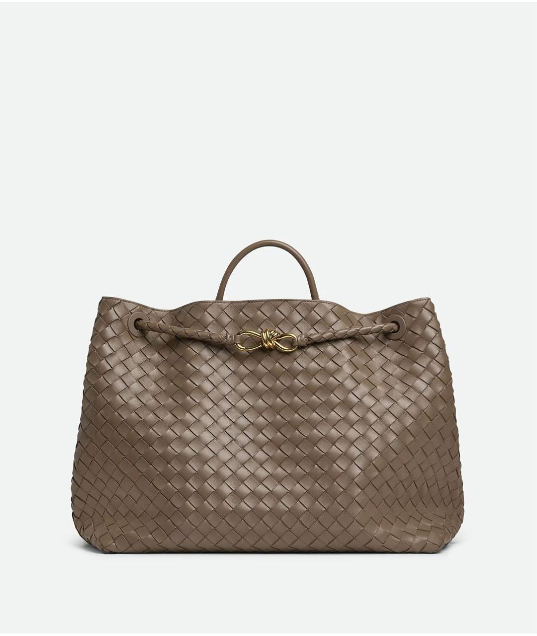 BOTTEGA VENETA Коричневая кожаная сумка с короткими ручками, фото 9