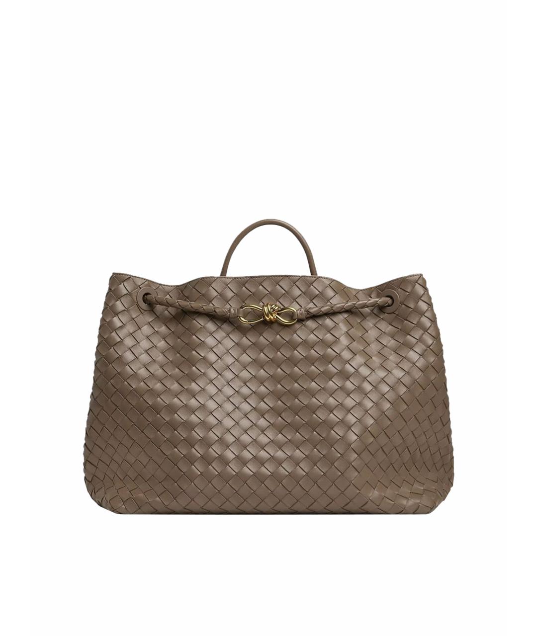 BOTTEGA VENETA Коричневая кожаная сумка с короткими ручками, фото 1