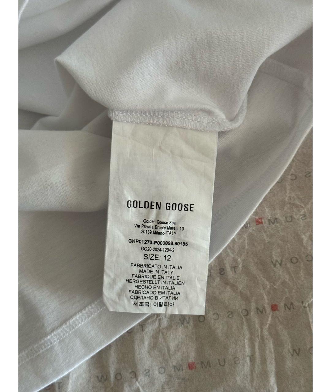 GOLDEN GOOSE DELUXE BRAND Белый хлопковый детская футболка / топ, фото 4