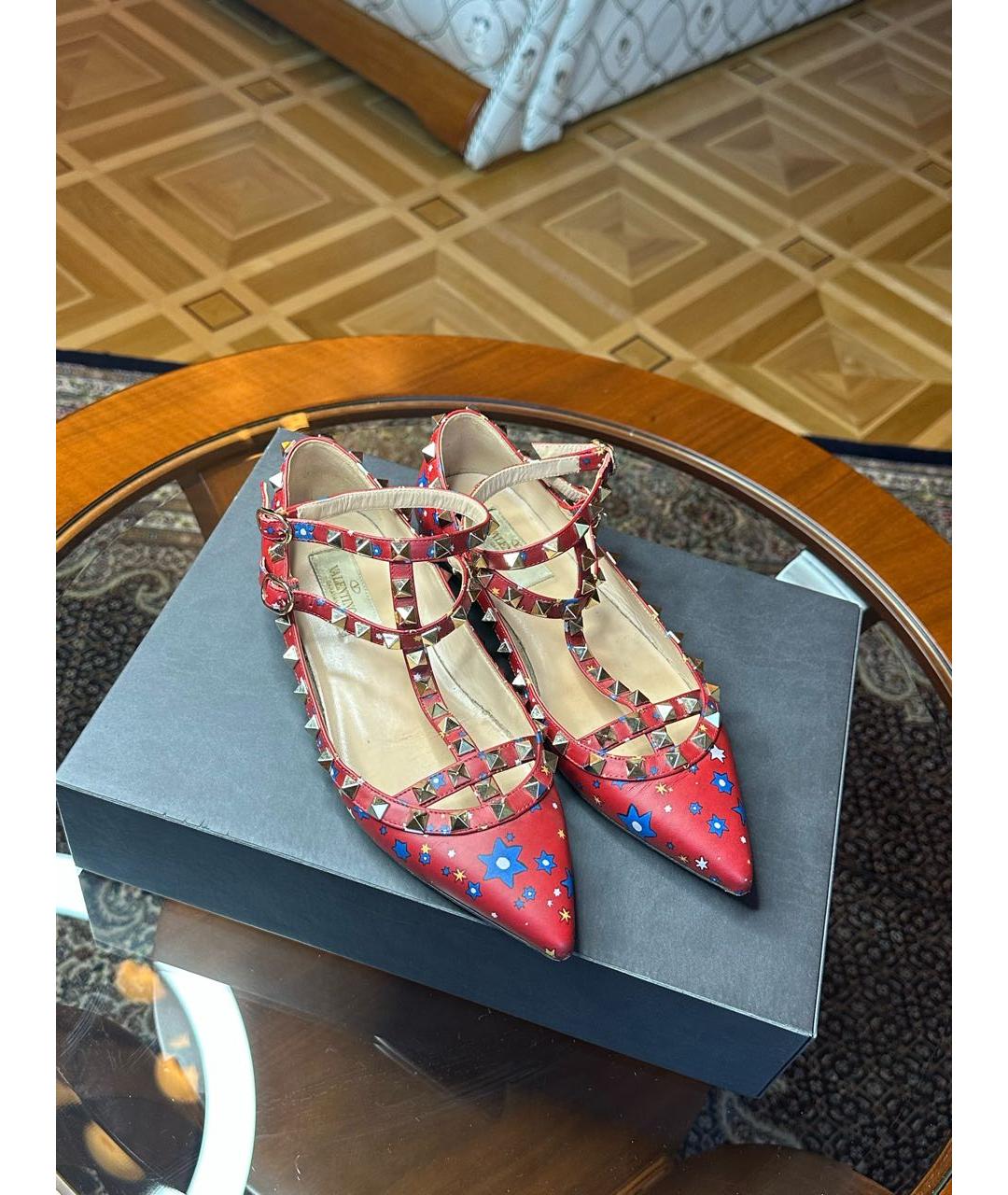 VALENTINO Красные кожаные балетки, фото 7