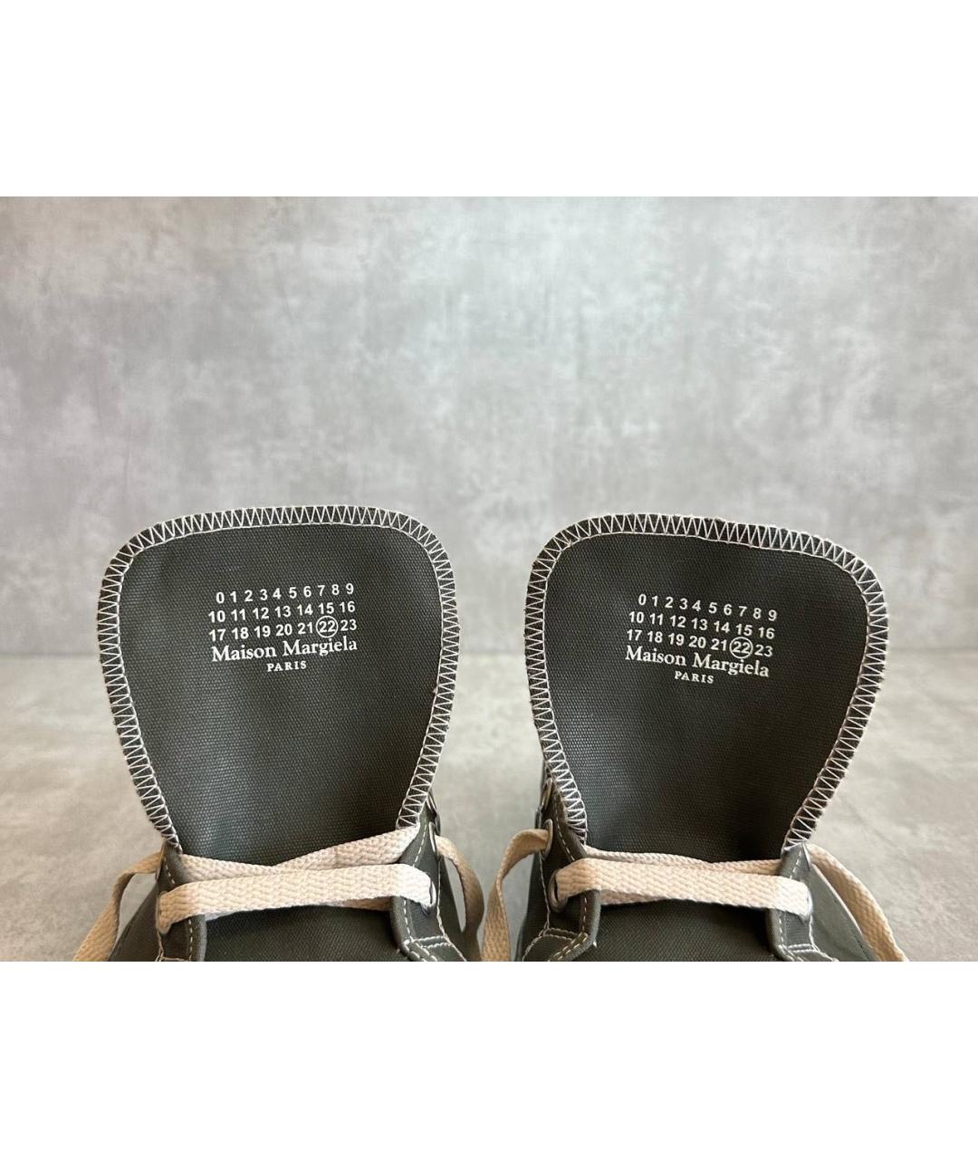 MAISON MARGIELA Зеленые кеды, фото 4