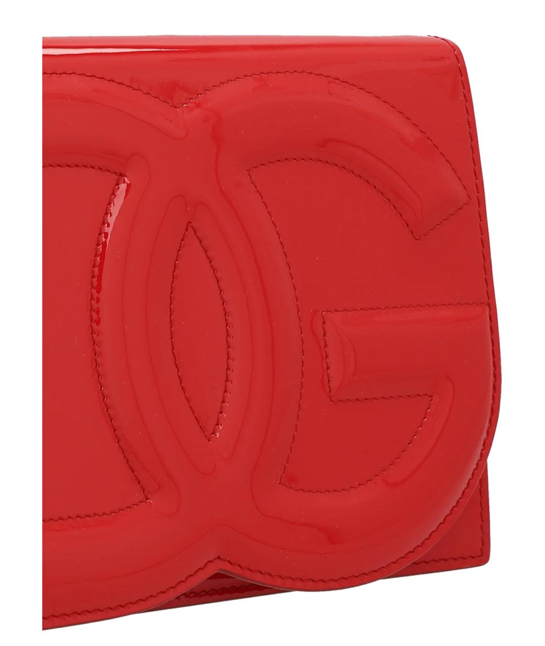 DOLCE&GABBANA Красная кожаная сумка через плечо, фото 3