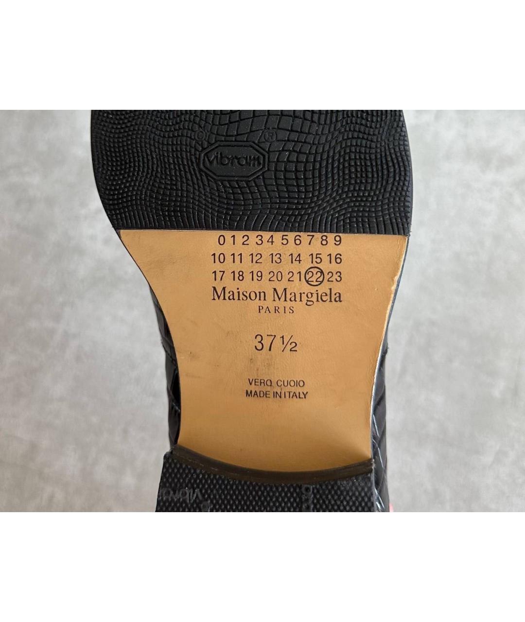 MAISON MARGIELA Черные кожаные лоферы, фото 6
