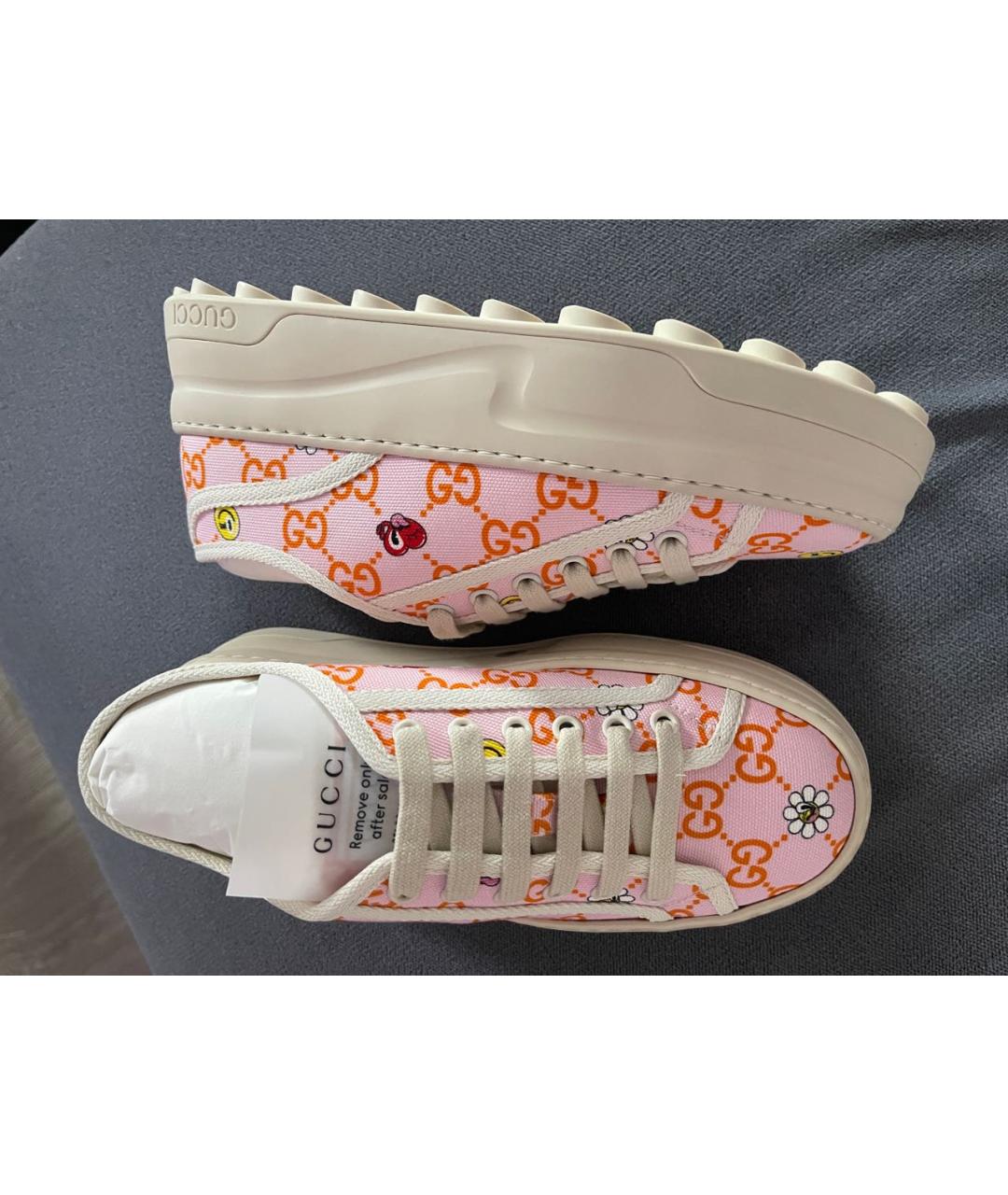 GUCCI Бежевые кеды, фото 5
