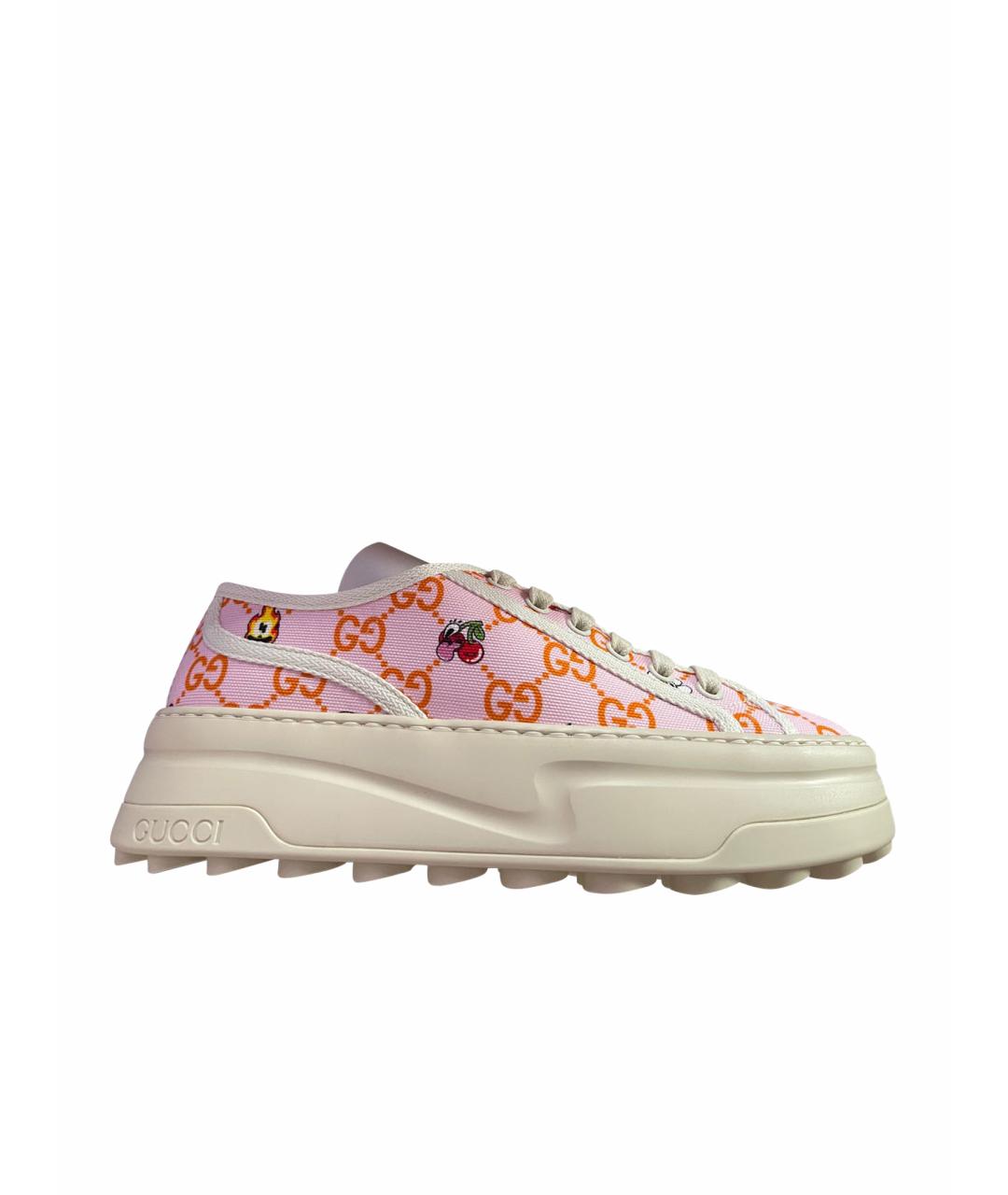 GUCCI Бежевые кеды, фото 1
