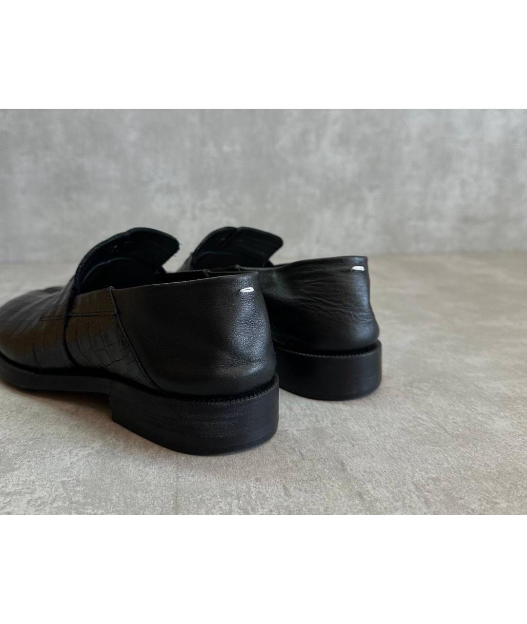 MAISON MARGIELA Черные кожаные лоферы, фото 4