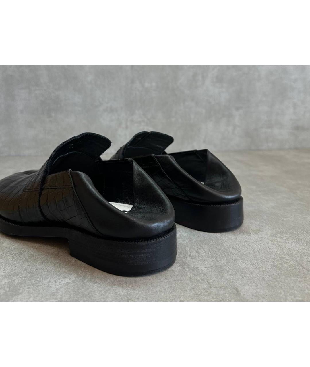 MAISON MARGIELA Черные кожаные лоферы, фото 5