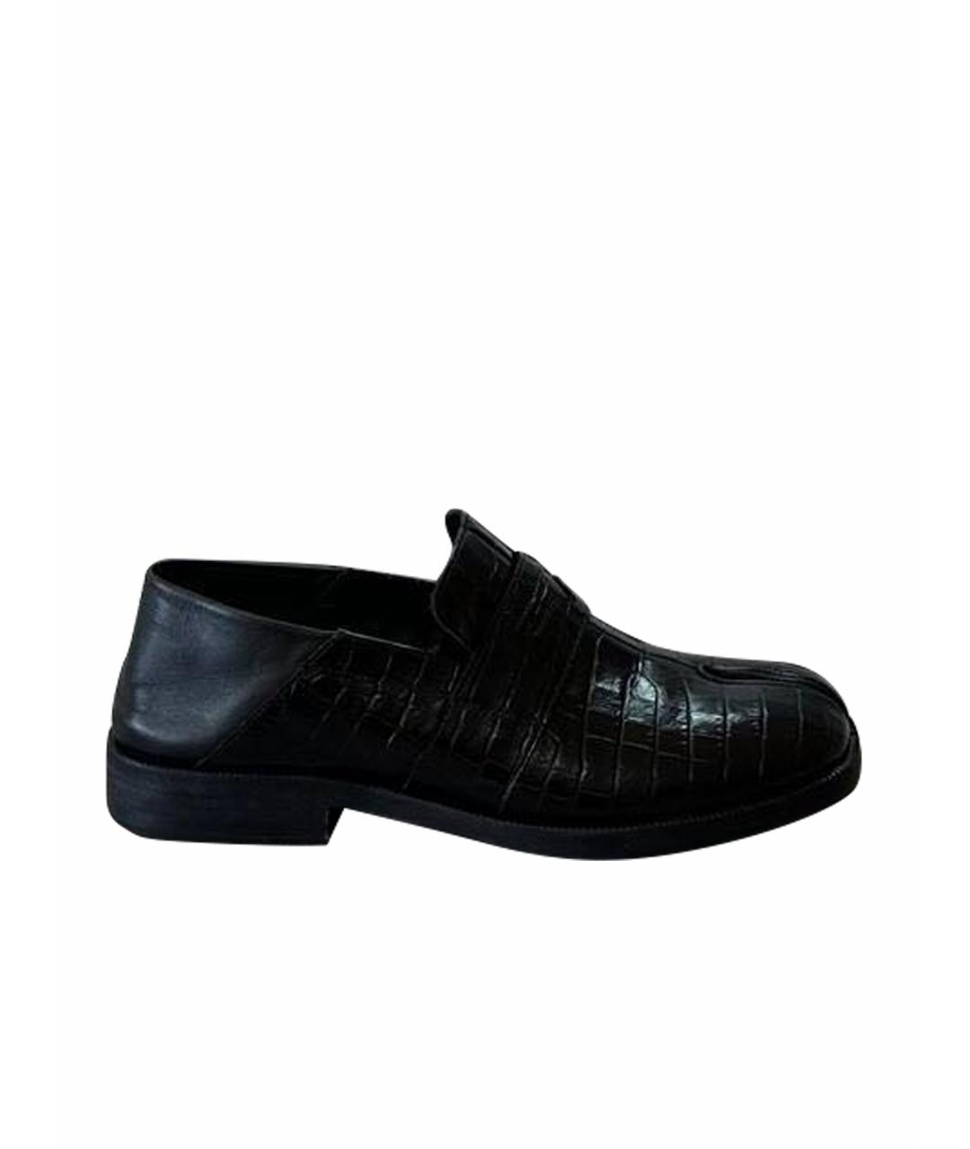 MAISON MARGIELA Черные кожаные лоферы, фото 1