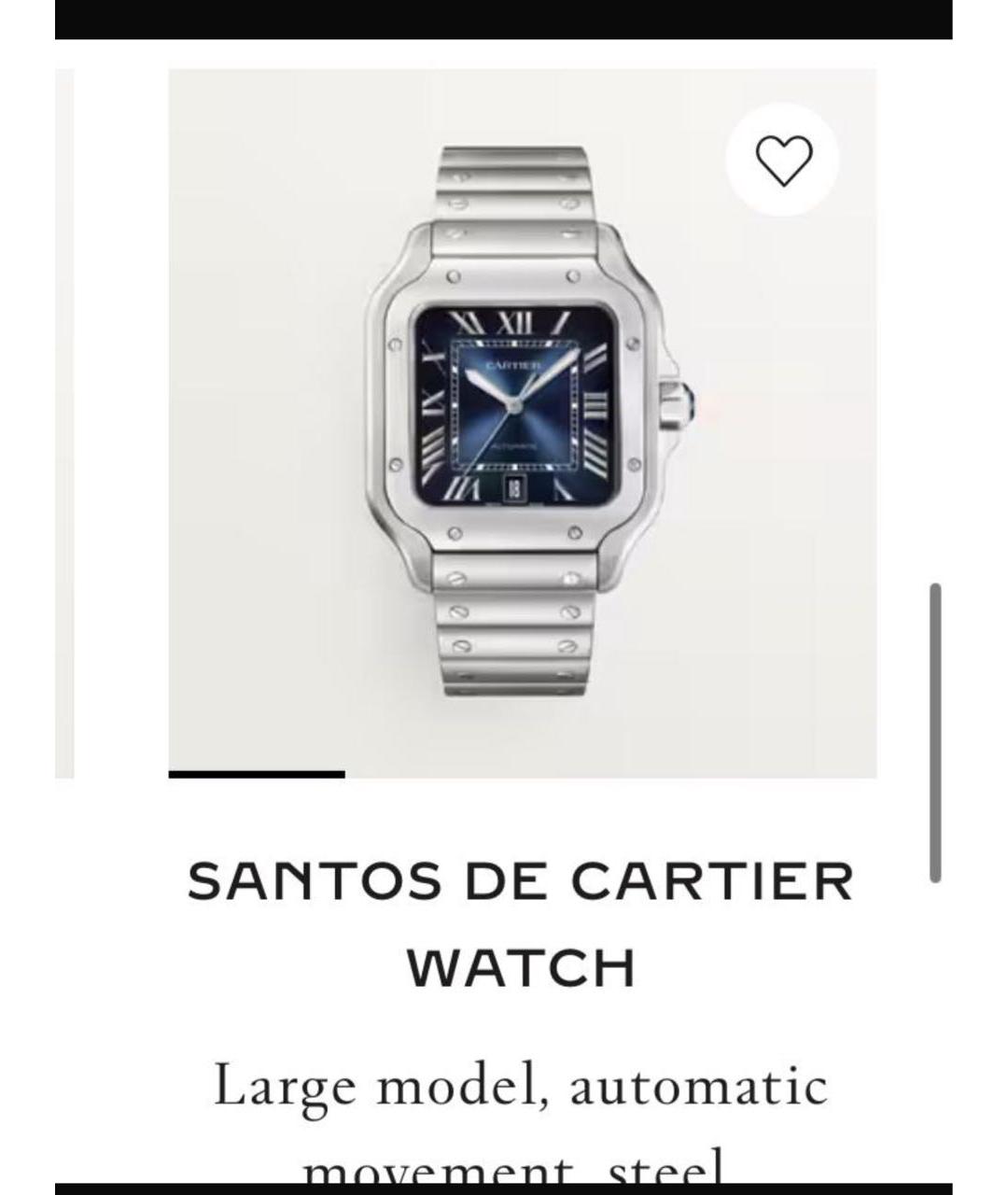 CARTIER Темно-синие часы, фото 3