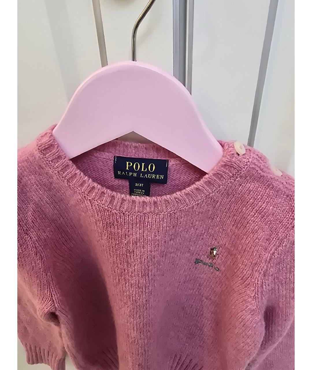 POLO RALPH LAUREN Розовая шерстяная блузка для девочек, фото 3