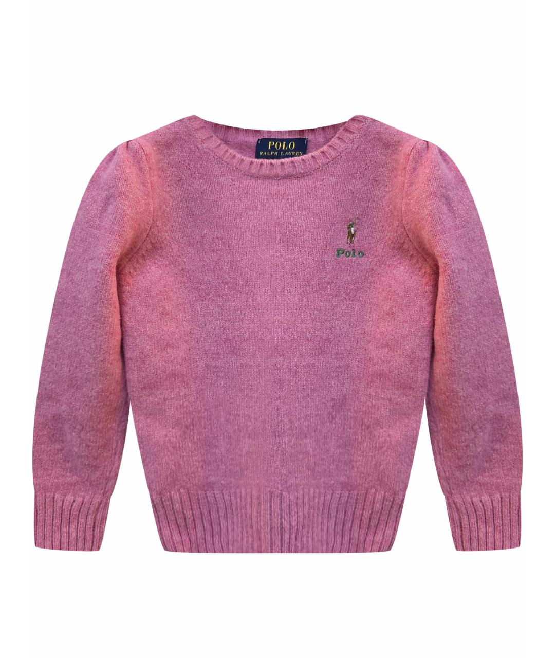 POLO RALPH LAUREN Розовая шерстяная блузка для девочек, фото 1