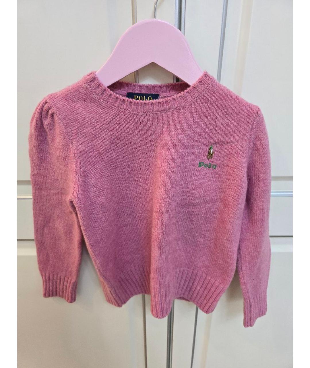 POLO RALPH LAUREN Розовая шерстяная блузка для девочек, фото 5
