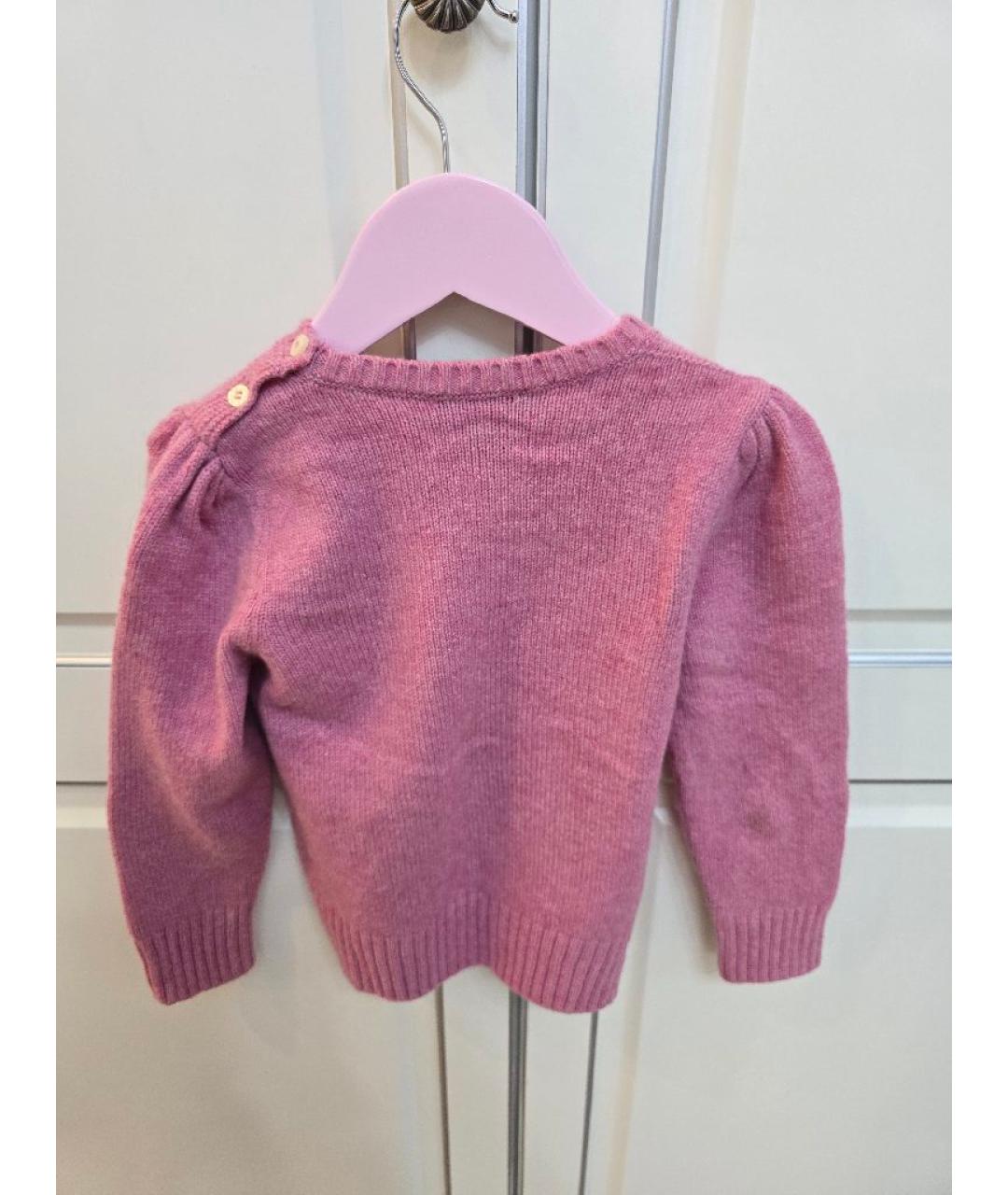 POLO RALPH LAUREN Розовая шерстяная блузка для девочек, фото 2