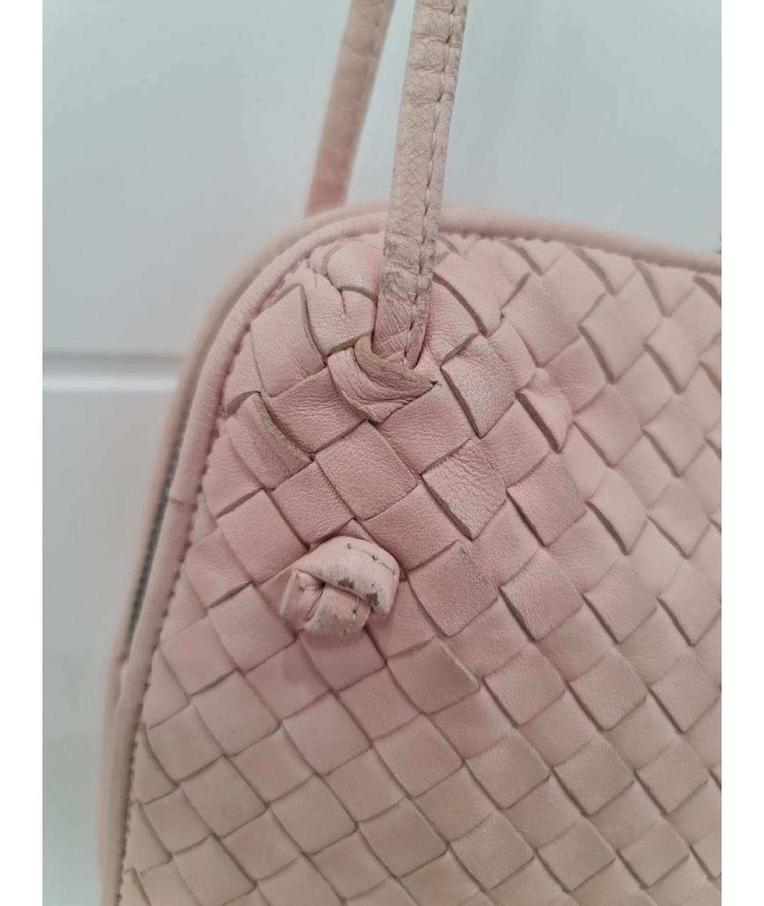 BOTTEGA VENETA Розовая кожаная сумка через плечо, фото 7
