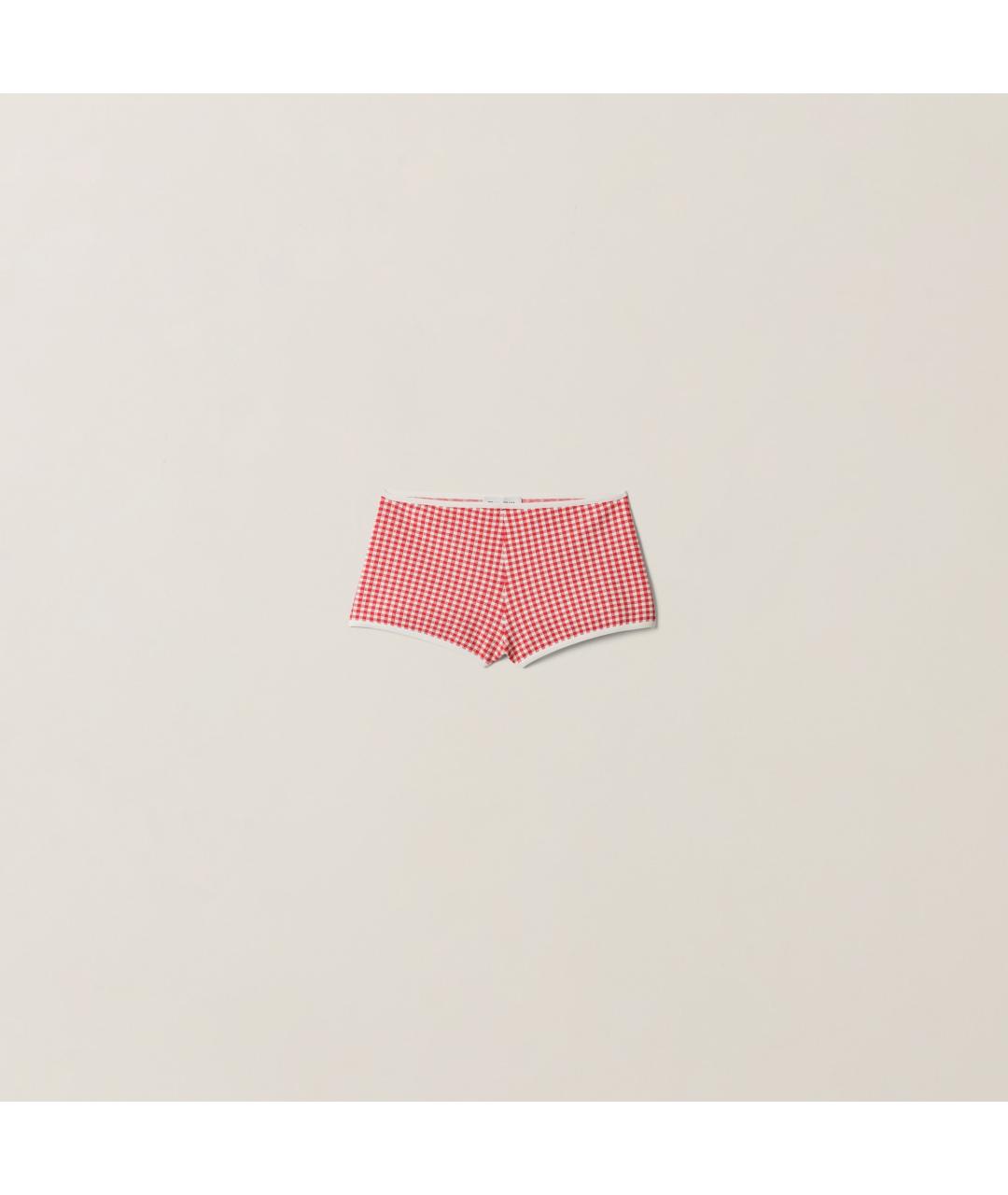 MIU MIU Красные вискозные шорты, фото 6