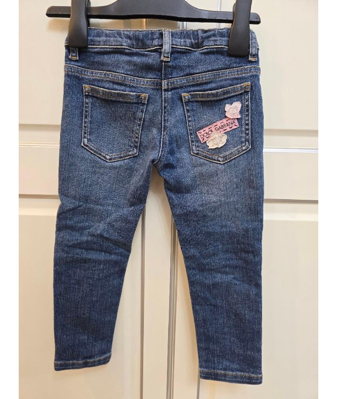 DOLCE & GABBANA KIDS Синие хлопковые детские джинсы, фото 2