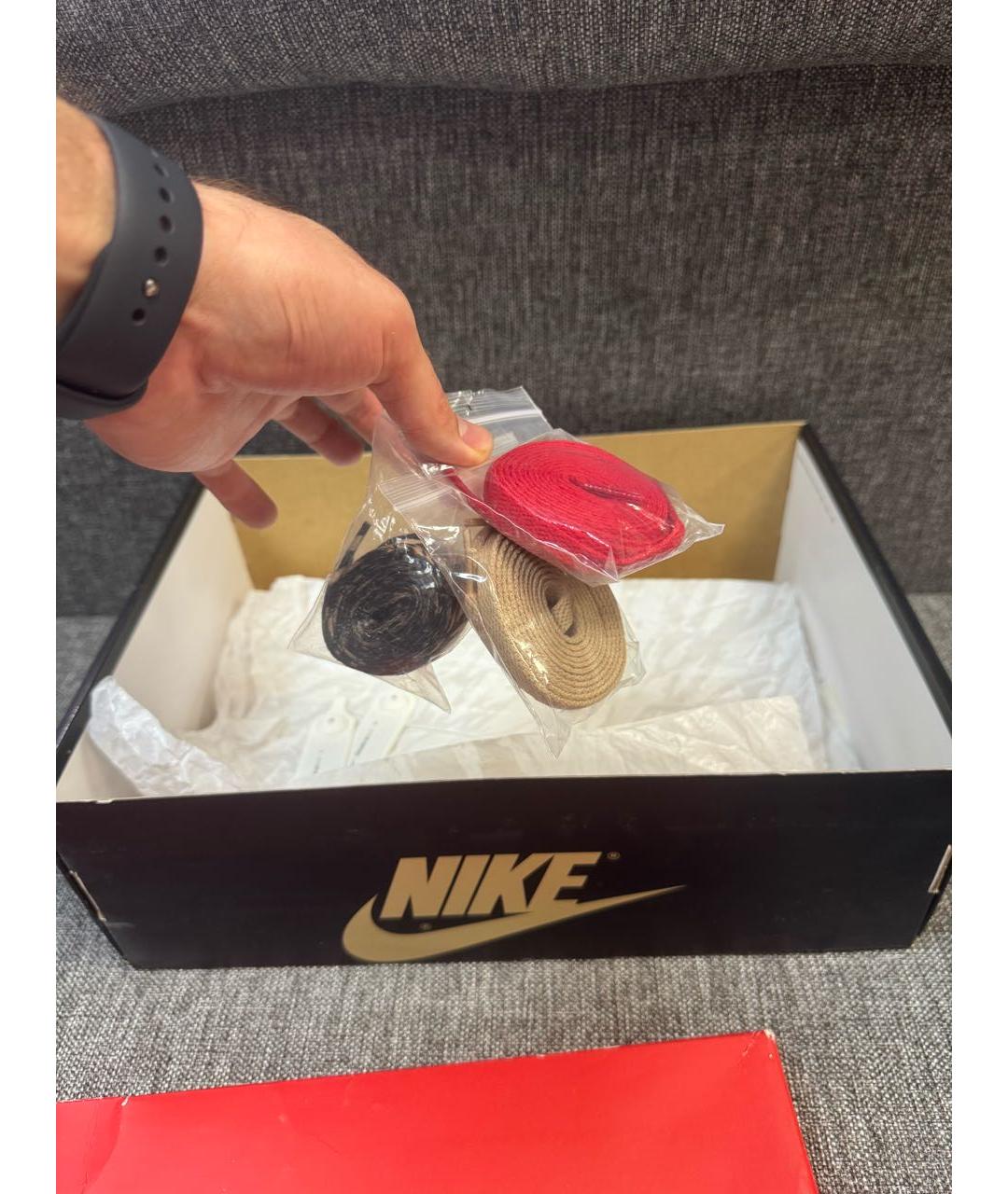 JORDAN Черные замшевые низкие кроссовки / кеды, фото 7