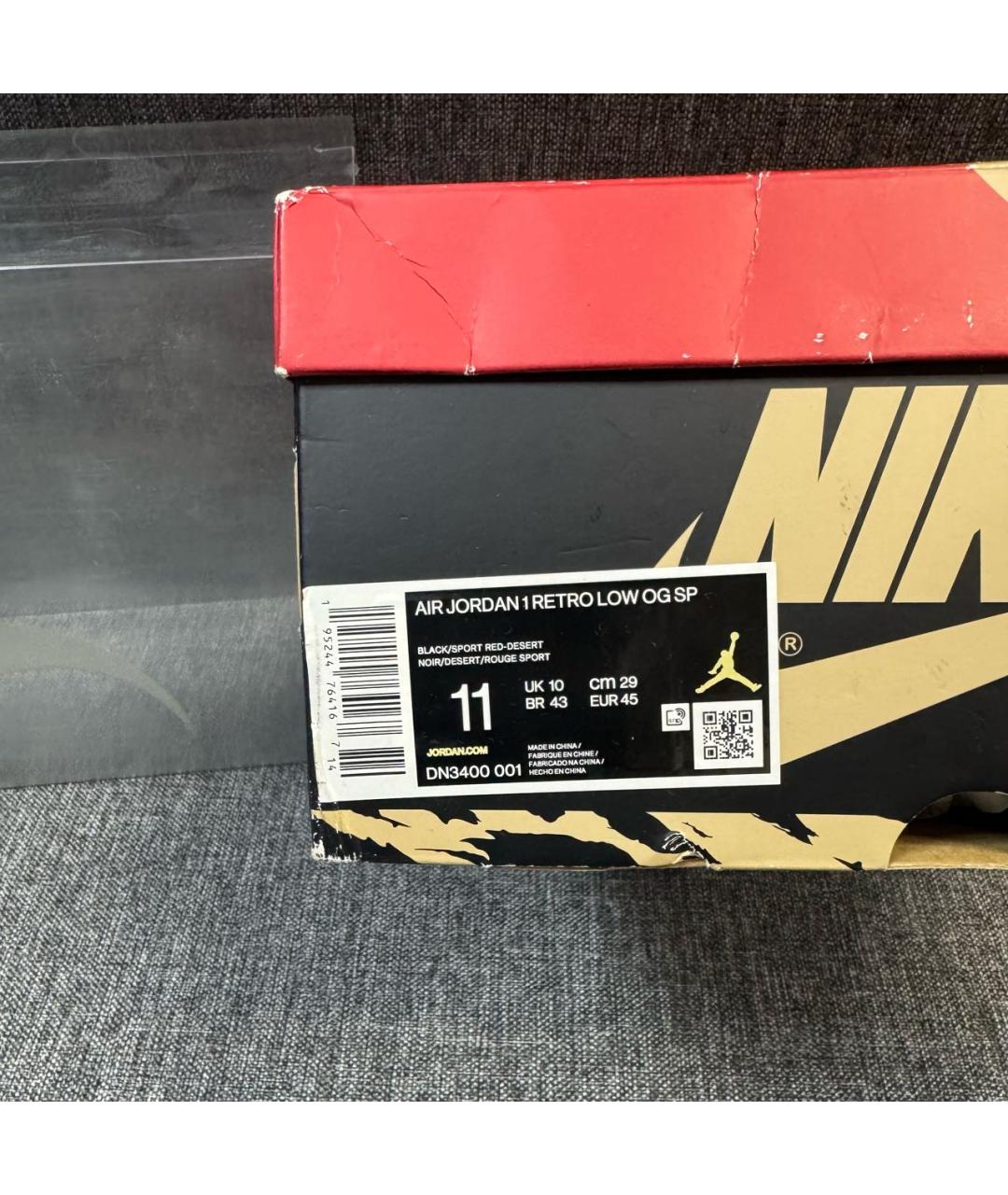 JORDAN Черные замшевые низкие кроссовки / кеды, фото 8