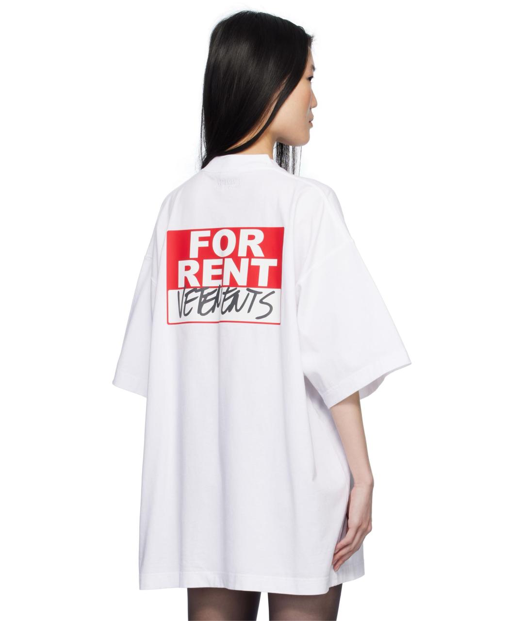 VETEMENTS Белая хлопковая футболка, фото 7