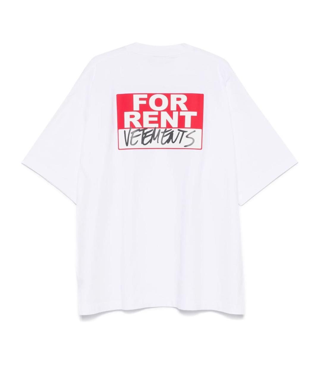 VETEMENTS Белая хлопковая футболка, фото 2